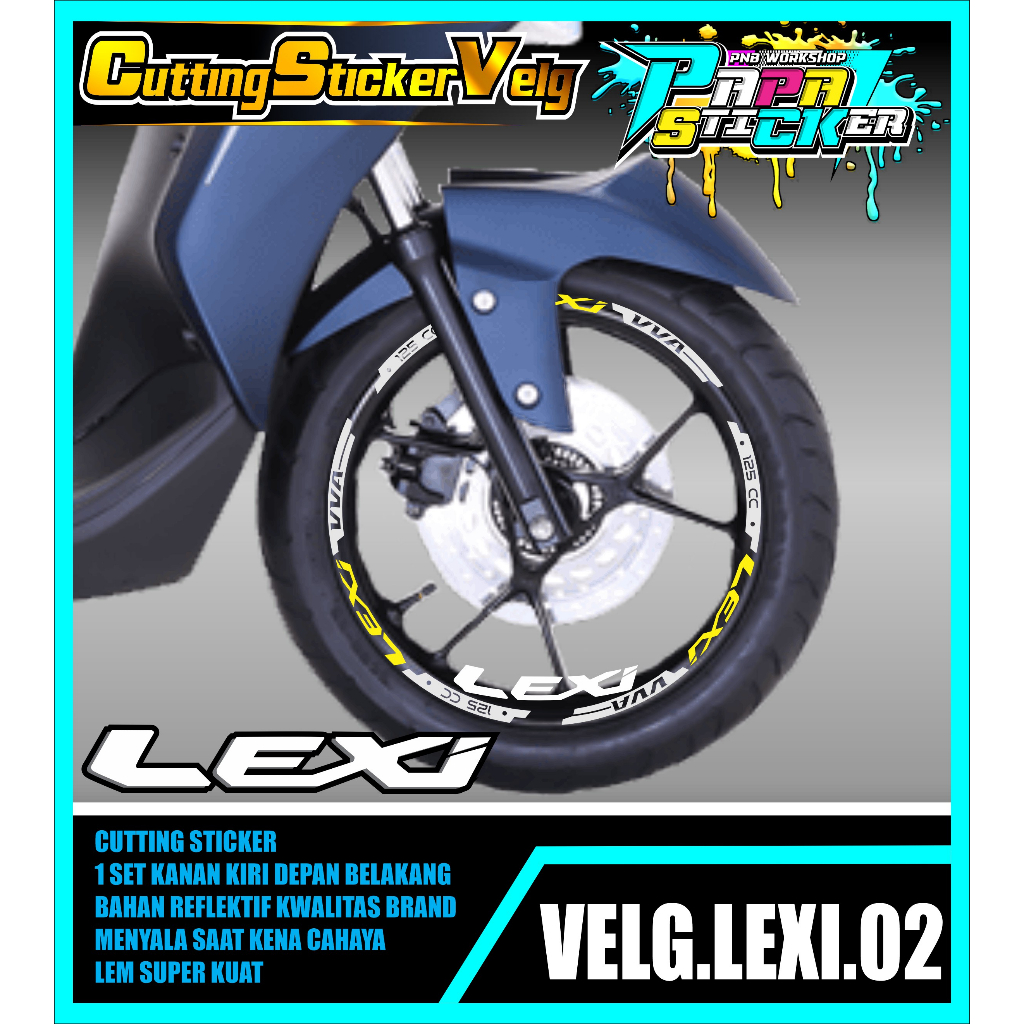 Jual STIKER VELG LEXI CUTTING STICKER VELG CUTTING VARIASI YAMAHA LEXI ...