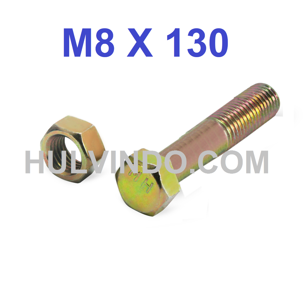 Jual BAUT MUR HEX KUNING M8 X 130 | Shopee Indonesia