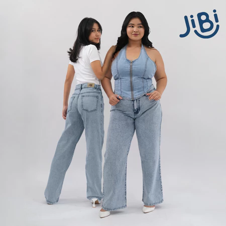 Chic Culottes Jeans - Light Snowblue