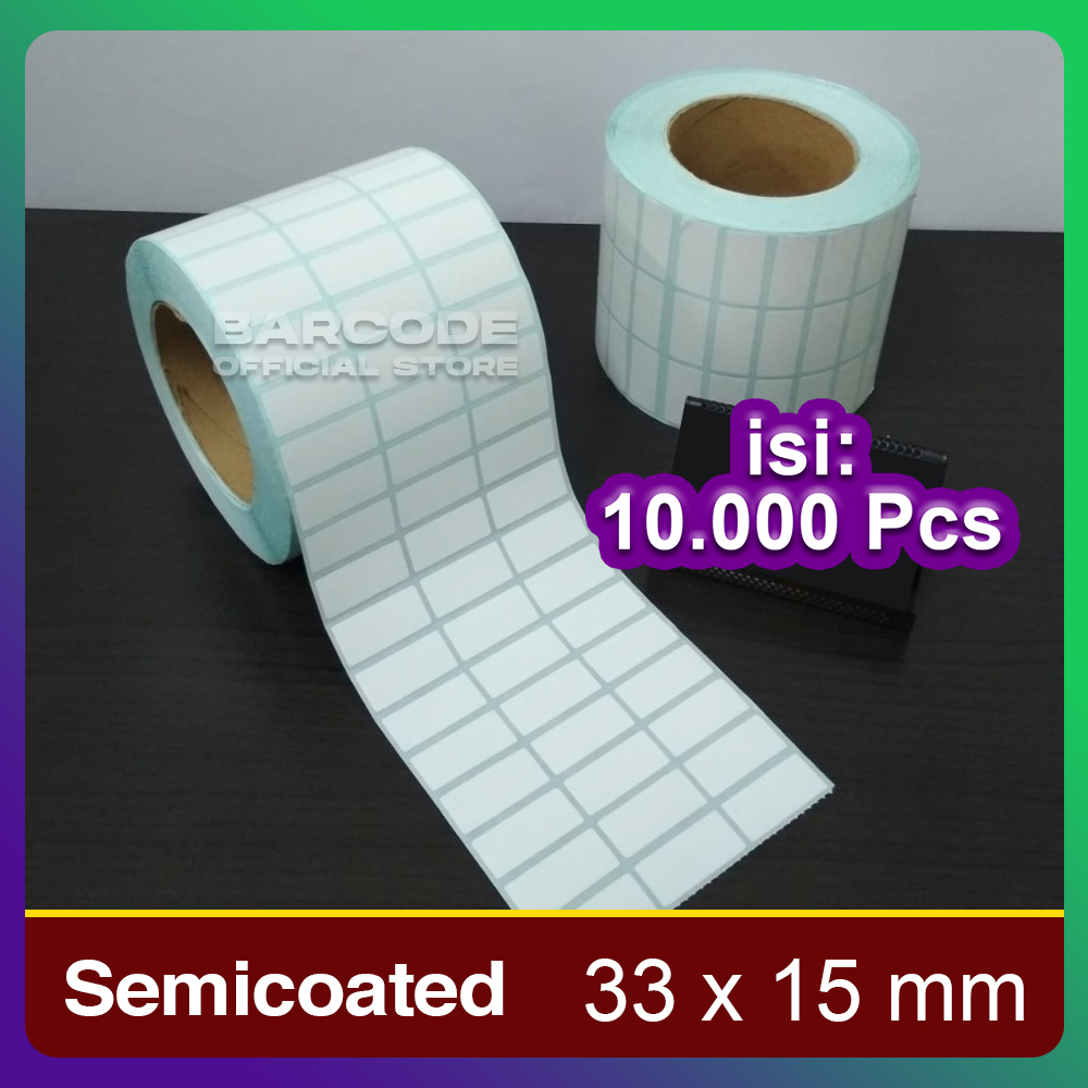 Jual Label Barcode 33 x 15 Kertas Sticker 3 Line 33x15 mm Core Besar 3 ...