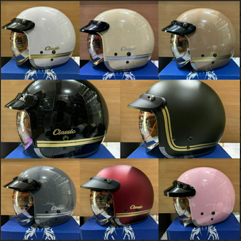 Jual Helm INJAK RETRO 06 ORIGINAL (Kaca Dalam) | Shopee Indonesia