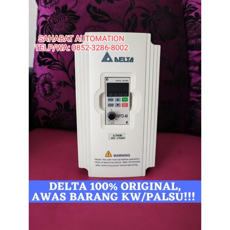 Jual Delta Inverter 3.7 KW 3,7 KW 5HP 5 HP 3Phase 380V Delta 3.7KW 3 ...