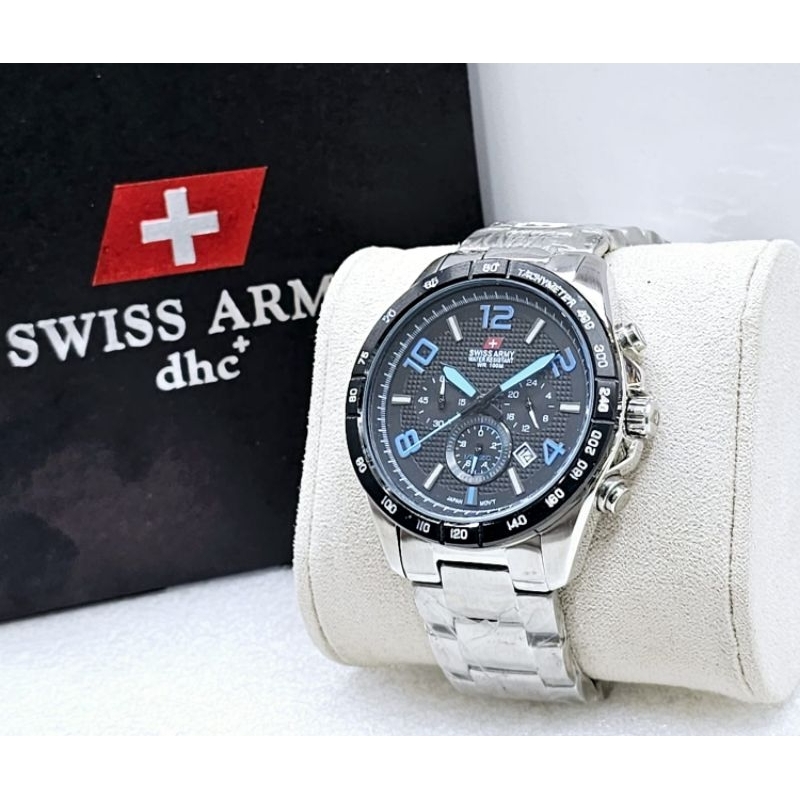 Jam swiss discount army dhc chronograph