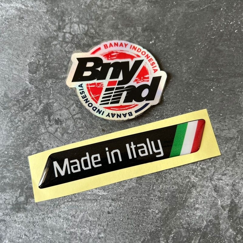 Jual Stiker Sticker Emblem MADE IN ITALY Timbul | Shopee Indonesia