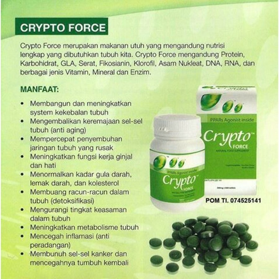 Jual Crypto Force Cryptoforce Isi 600 Tablet Jamin ORIGINAL Suplemen ...