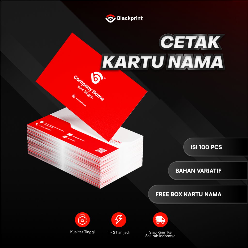 Jual 𝗣𝗿𝗼𝗺𝗼 Kartu Nama Isi 100 Free Box Kartu Nama Custom Bussiness