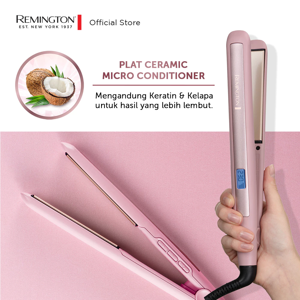 Remington Catokan Pelurus Rambut Coconut Smooth S5901 thumbnail 4