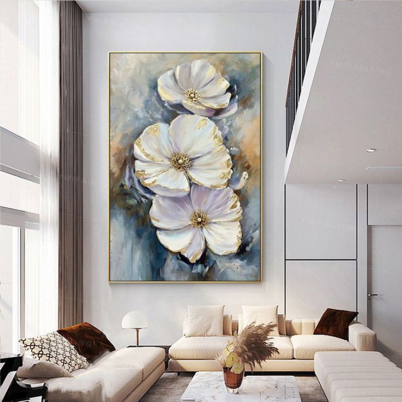 Jual lukisan abstrak bunga modern | Shopee Indonesia
