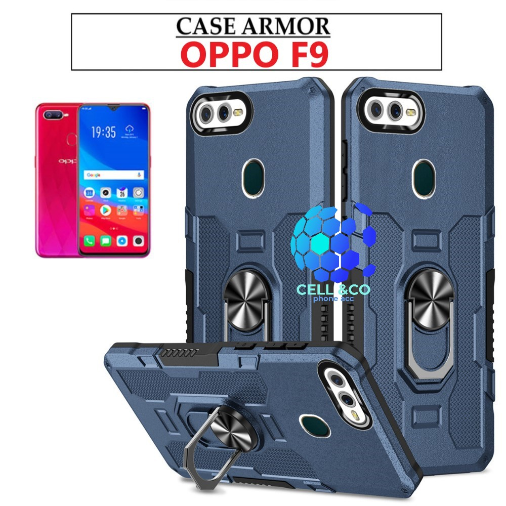 Jual Case Armor OPPO F9 Iring Cincin Magnetic Kesing Hp Protect