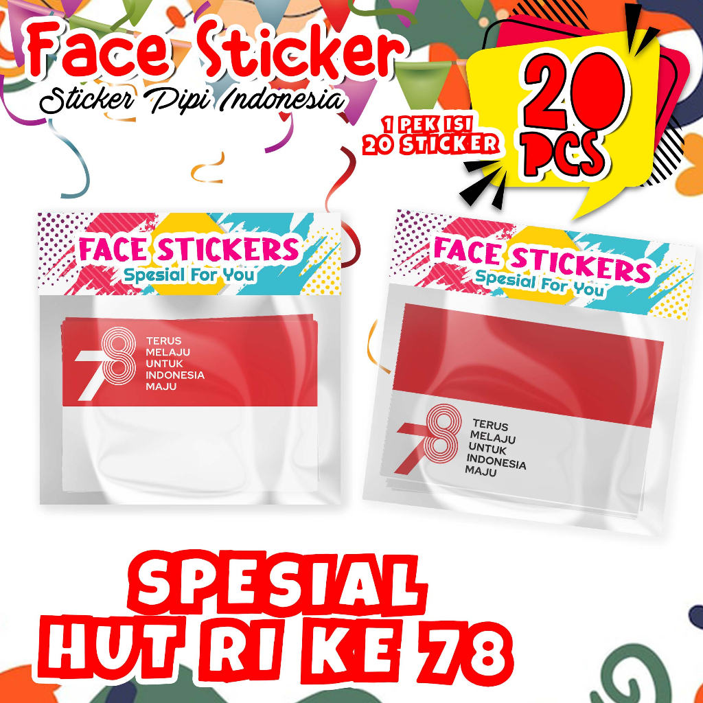 Jual STICKER HUT RI KE 78 STICKER PIPI INDONESIA HUT RI KE 78 STICKER
