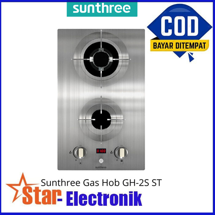 Jual Sunthree Kompor Gas Tanam 2 Tungku Stainless Steel Dengan Timer ...
