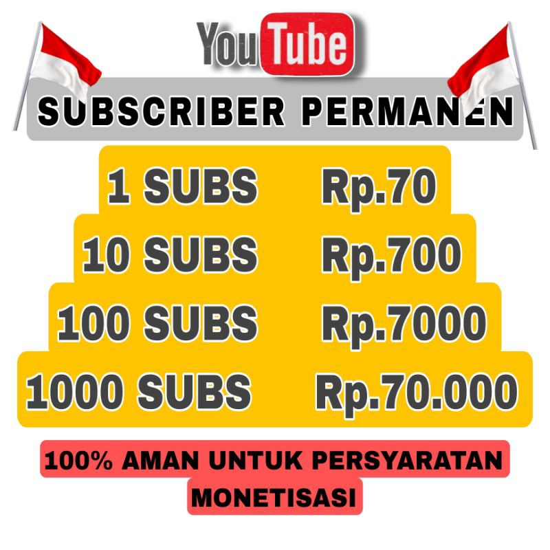 Jual SUBSCRIBER YOUTUBE INDO PERMANEN TELARIS TERMURAH AMAN UNTUK ...