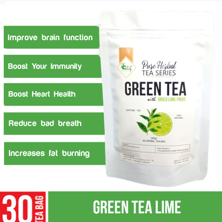 Jual ELIF TEA Green Tea with Lime Fruit Herbal Tea Infusion (30 Tea Bag