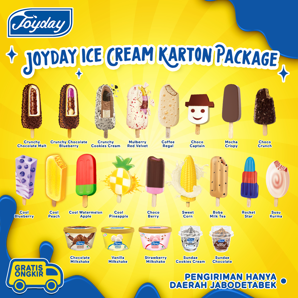 Jual Joyday Ice Cream Karton Package Single Variant Shopee Indonesia