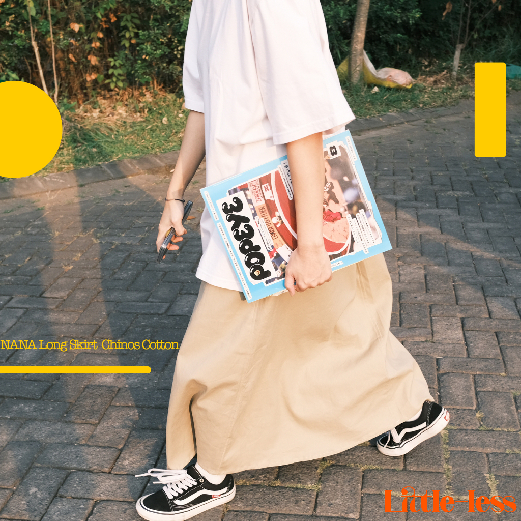 Jual NANA Long Skirt Chinos Cotton - Rok Wanita | Shopee Indonesia