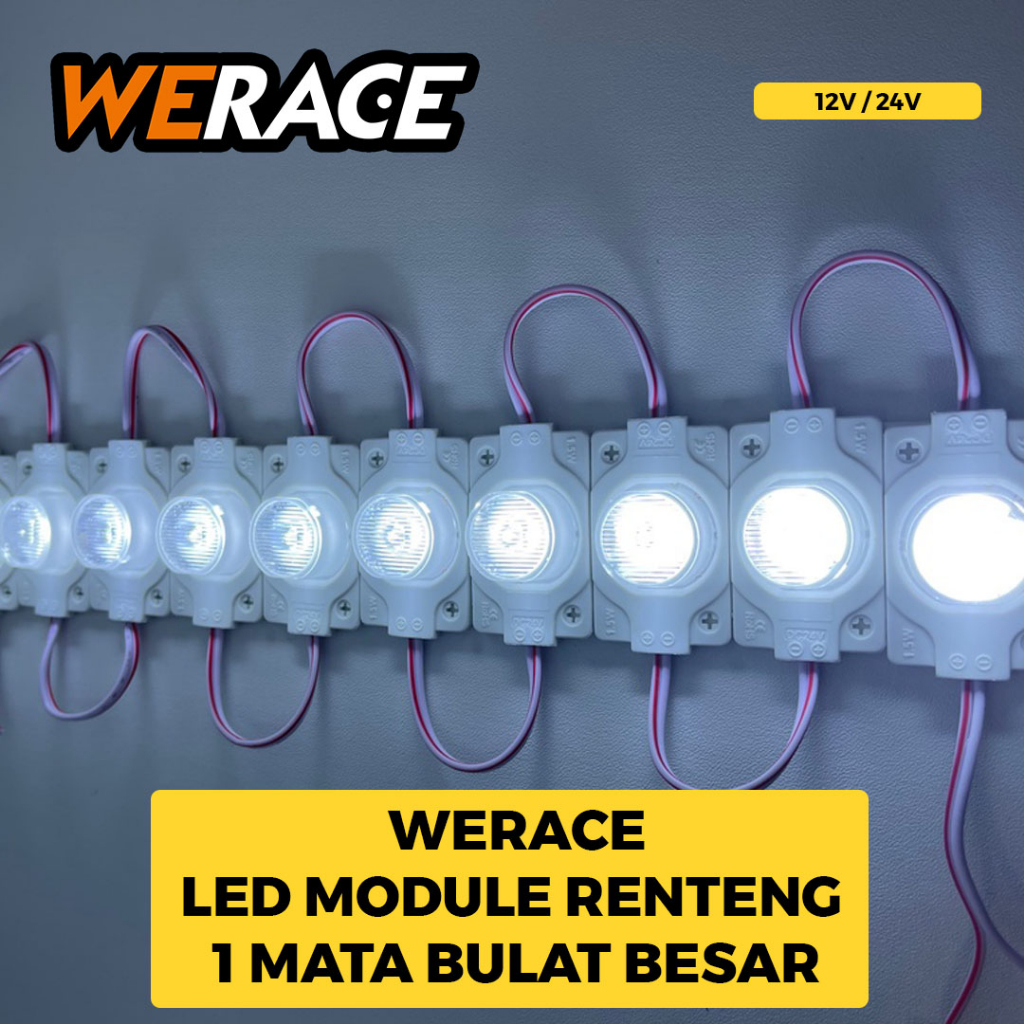Jual WERACE Lampu LED Modul / Renteng 1 Mata Bulat Besar 12V Dan 24V ...