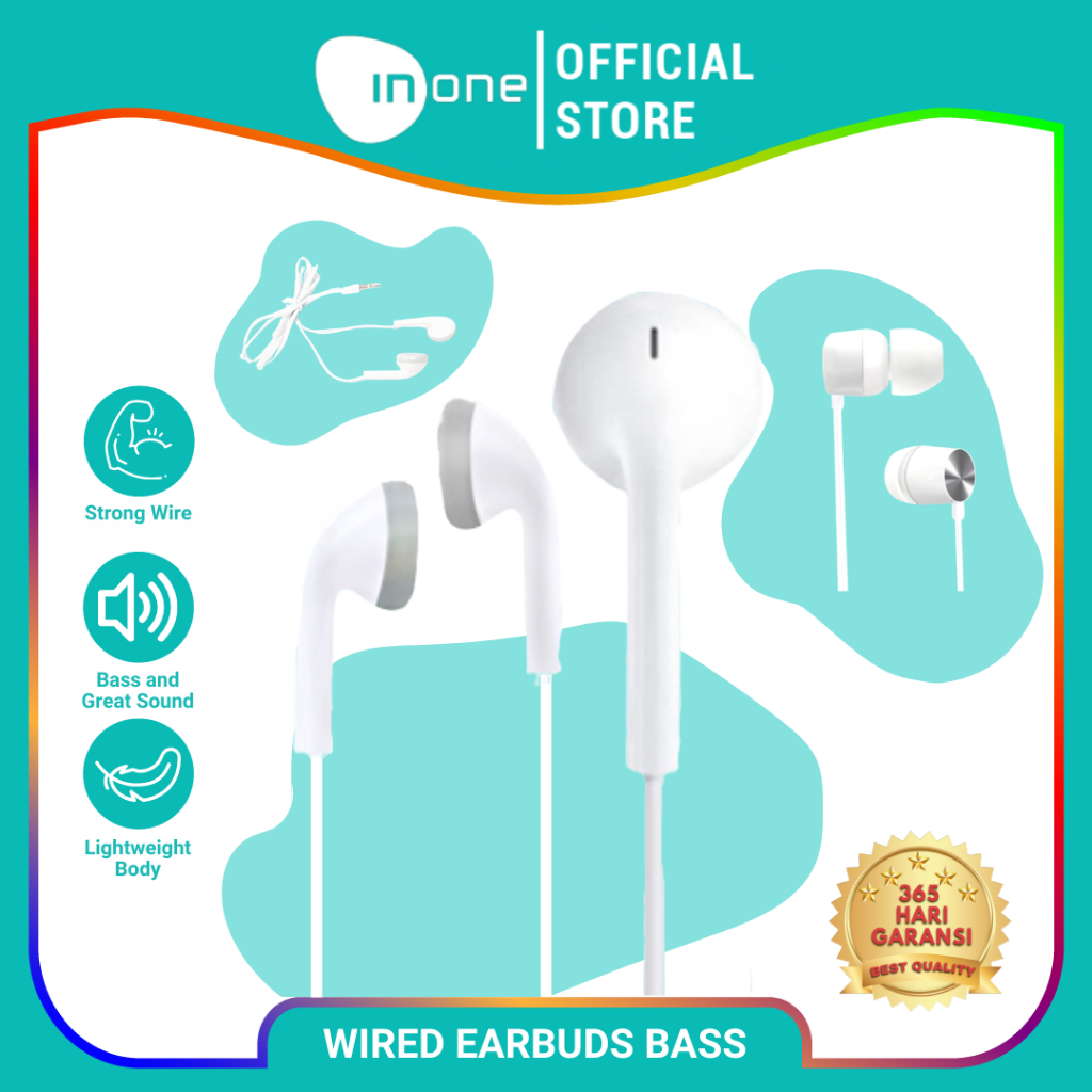 Jual INONE Headset Handsfree LAVA New Regular Earphone Wired Earbuds