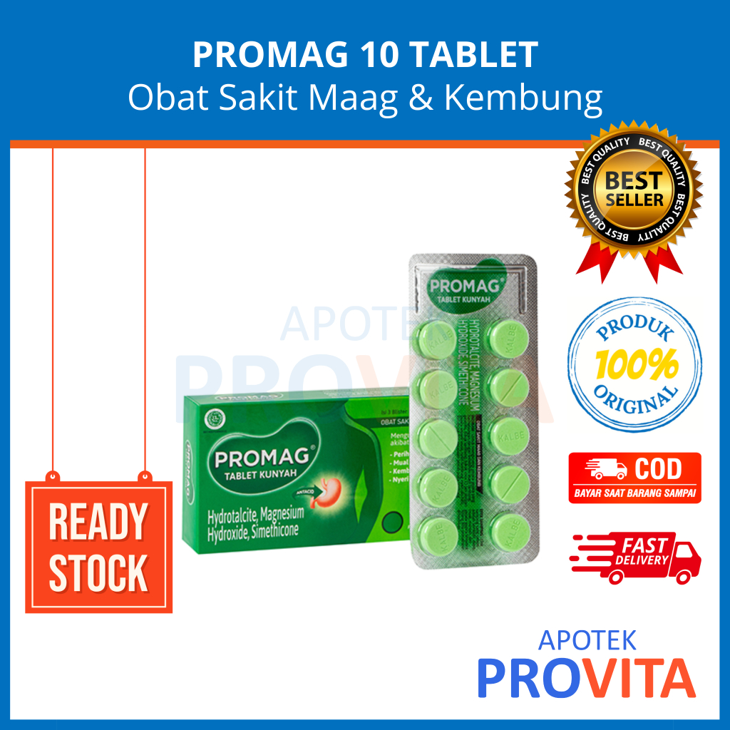Jual PROMAG - Obat Sakit Maag, Kembung, Mual, Nyeri Ulu Hati | Shopee ...
