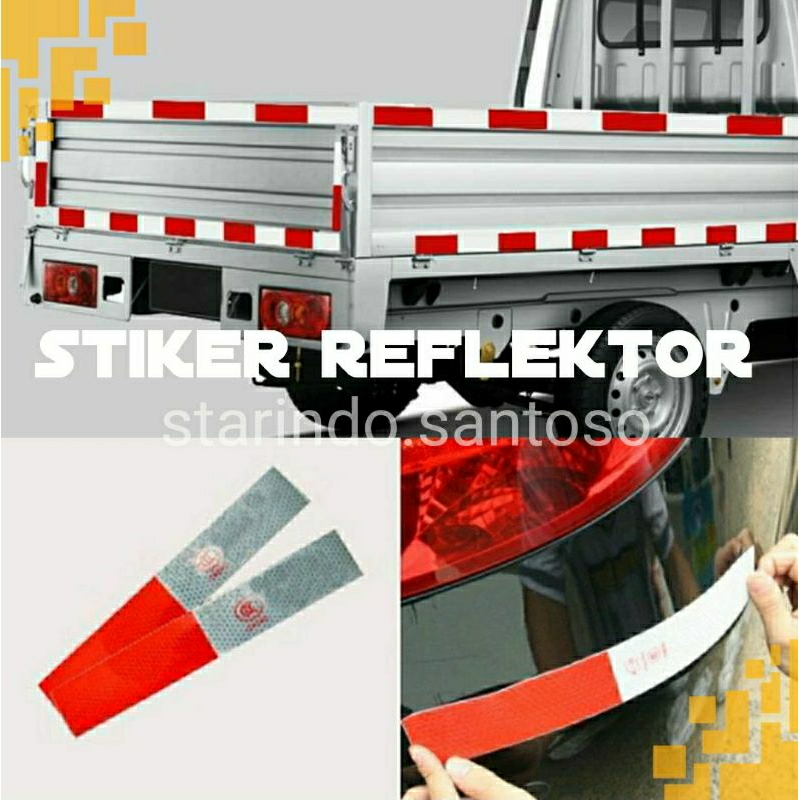 Jual Stiker Reflektor Cahaya Mobil Truck Lalu Lintas Jalan Sticker