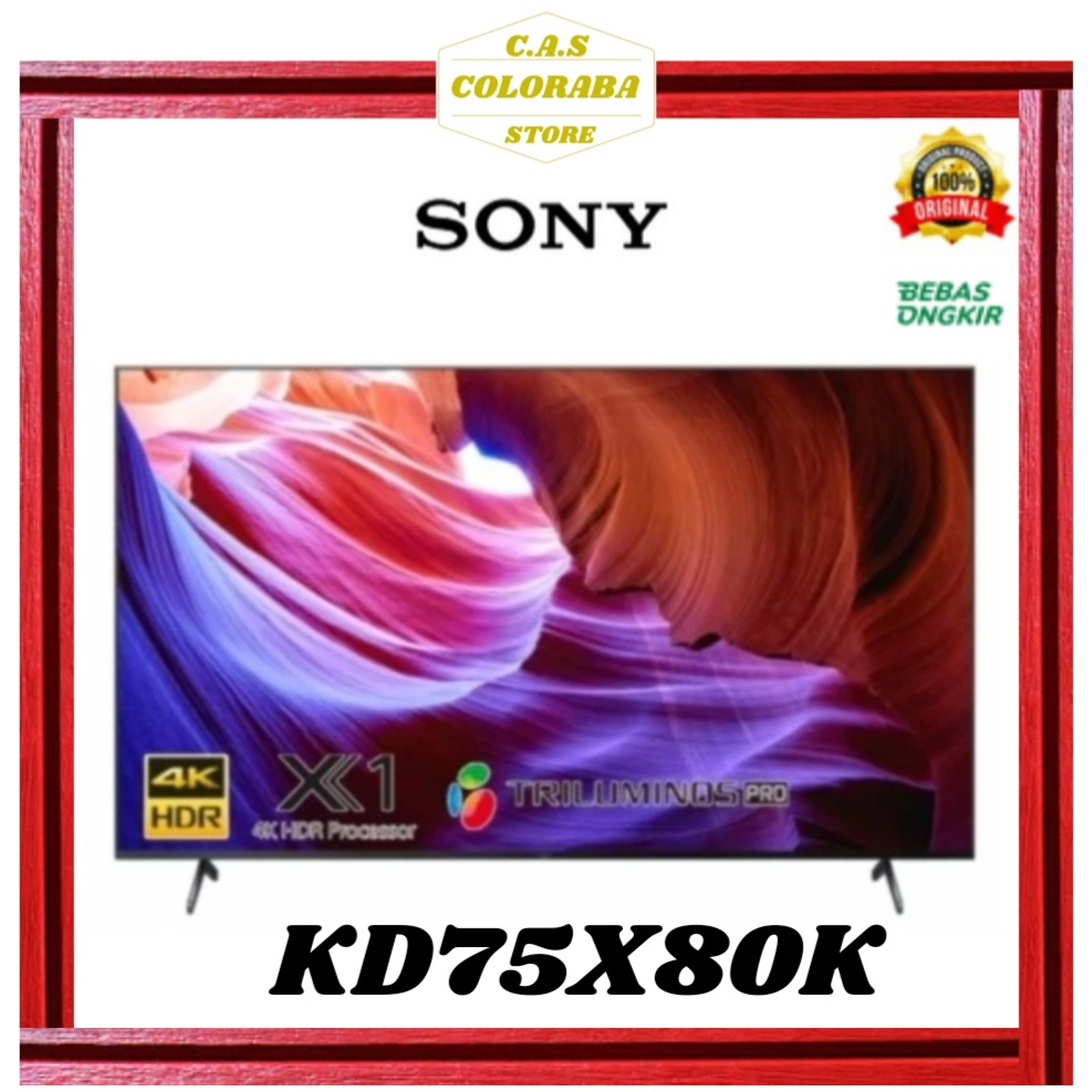 Jual TV SONY KD-75X80K SMART ANDROID TV 75 INCH LED 4K UHD KD75X80K ...
