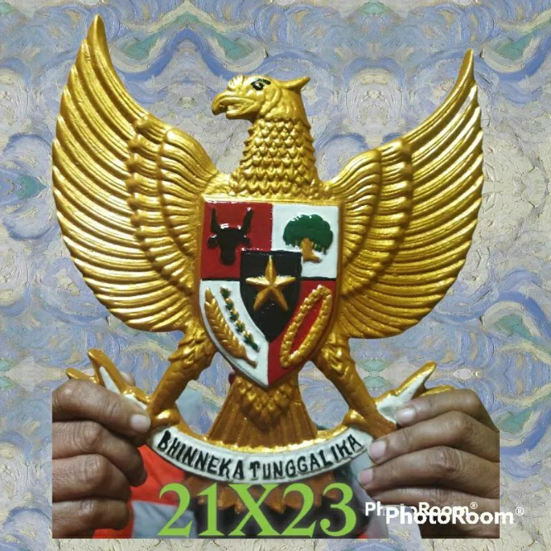 Jual Lambang Garuda Pancasila 21x23 Patung Garuda Bhineka Tunggal Ika ...