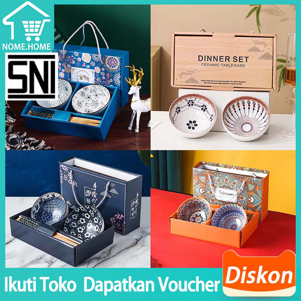 Jual Baru Souvenir Mangkuk Set Porselen Biru Dan Putih Bermutu Tinggi Mangkuk Keramik Kotak 