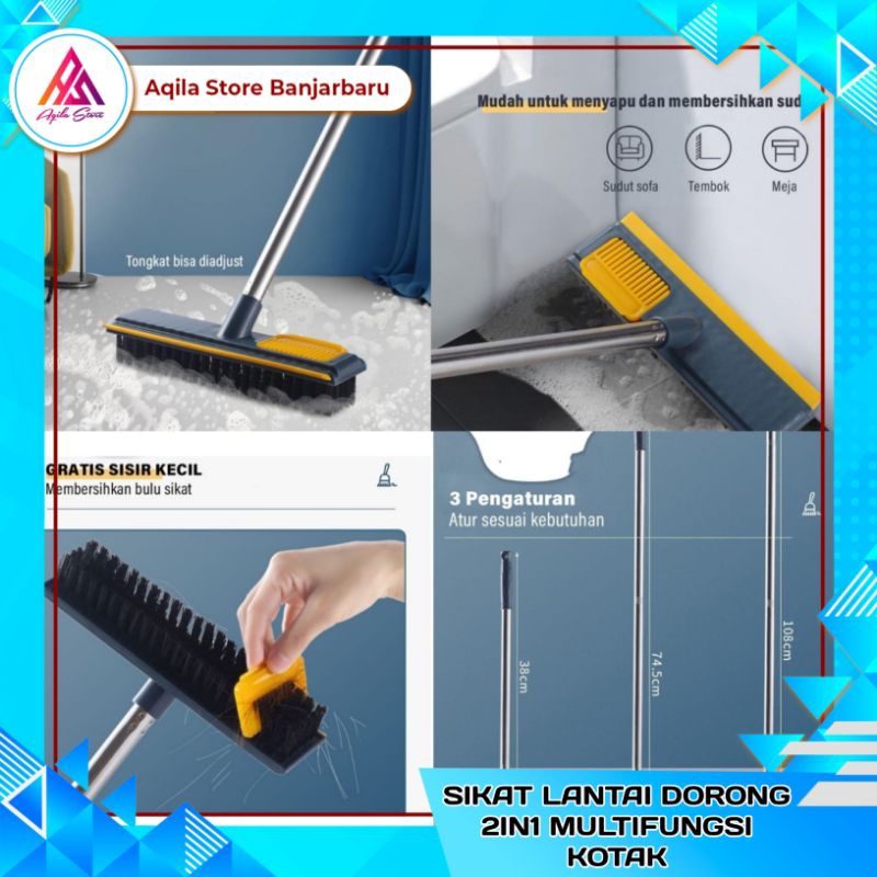 Jual Sikat Lantai Wc 2in1 Multifungsi Alat Sikat Dorong Lantai Wiper