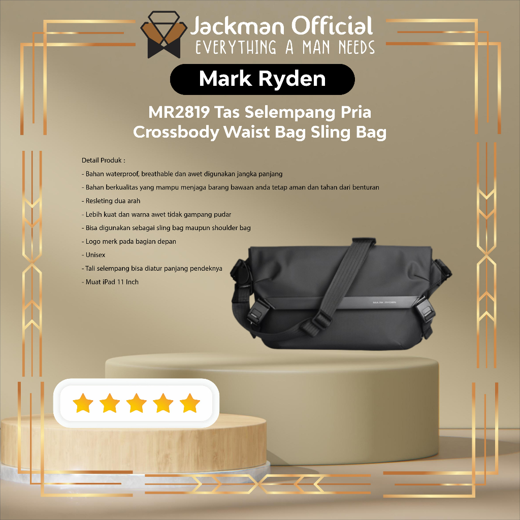 Jual MARK RYDEN MR2819 Tas Selempang Pria Crossbody Waist Bag