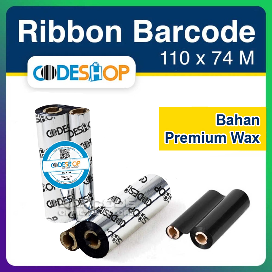 Jual Ribbon Barcode Premium Wax Ukuran 110 X 74 Meter Pita Ribbon ...