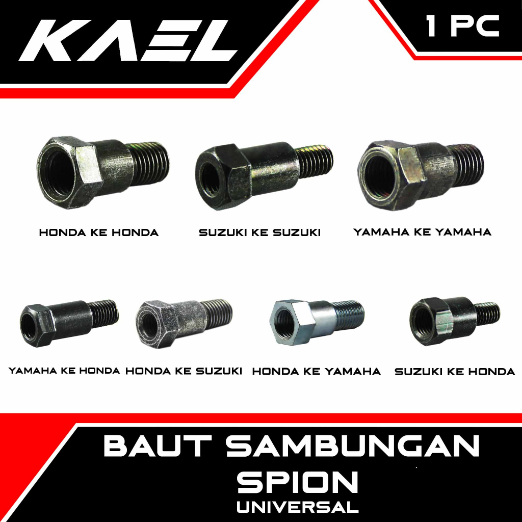 Jual Baut Sambungan Spion Universal Honda M M Drat Kiri Drat Kanan Baud Shopee Indonesia