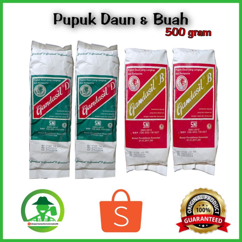 Jual Pupuk Gandasil B Dan D 500gram Original Pack | Shopee Indonesia