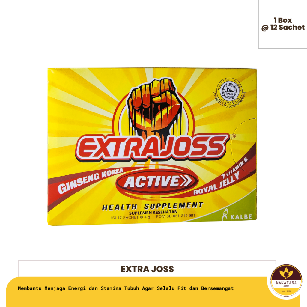 Jual EXTRA JOSS MINUMAN BERENERGI KEMASAN DUS ISI 12 SACHET | Shopee