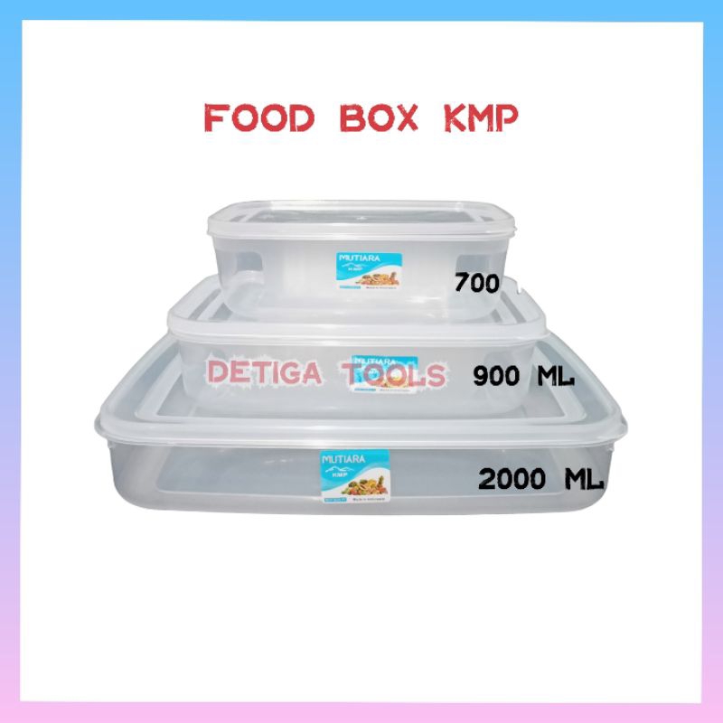 Jual KMP MUTIARA kotak Makanan Plastik KMP 700ml 900 ml 2000ml / Food ...