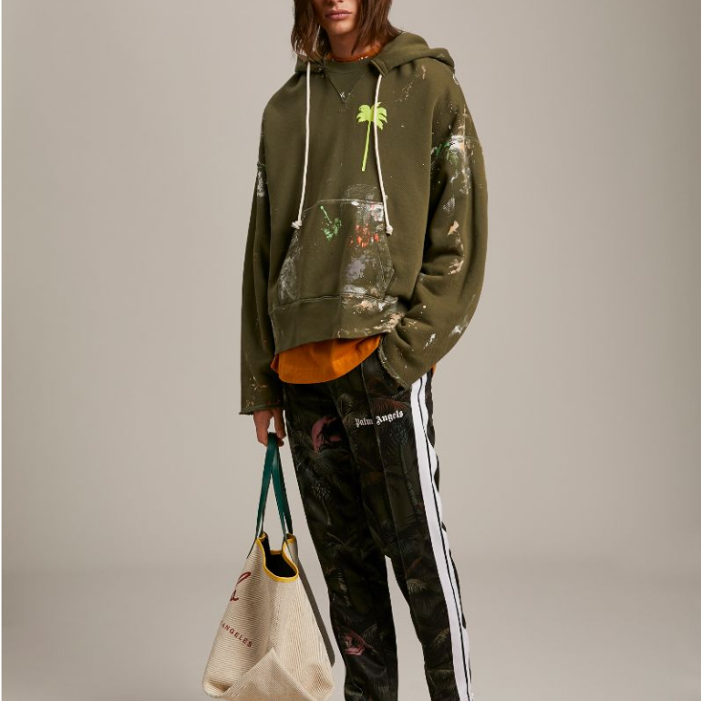 Jual [REJECT] Hoodie Oversized P*lmmm Ang*lsss Paint Splatter Green