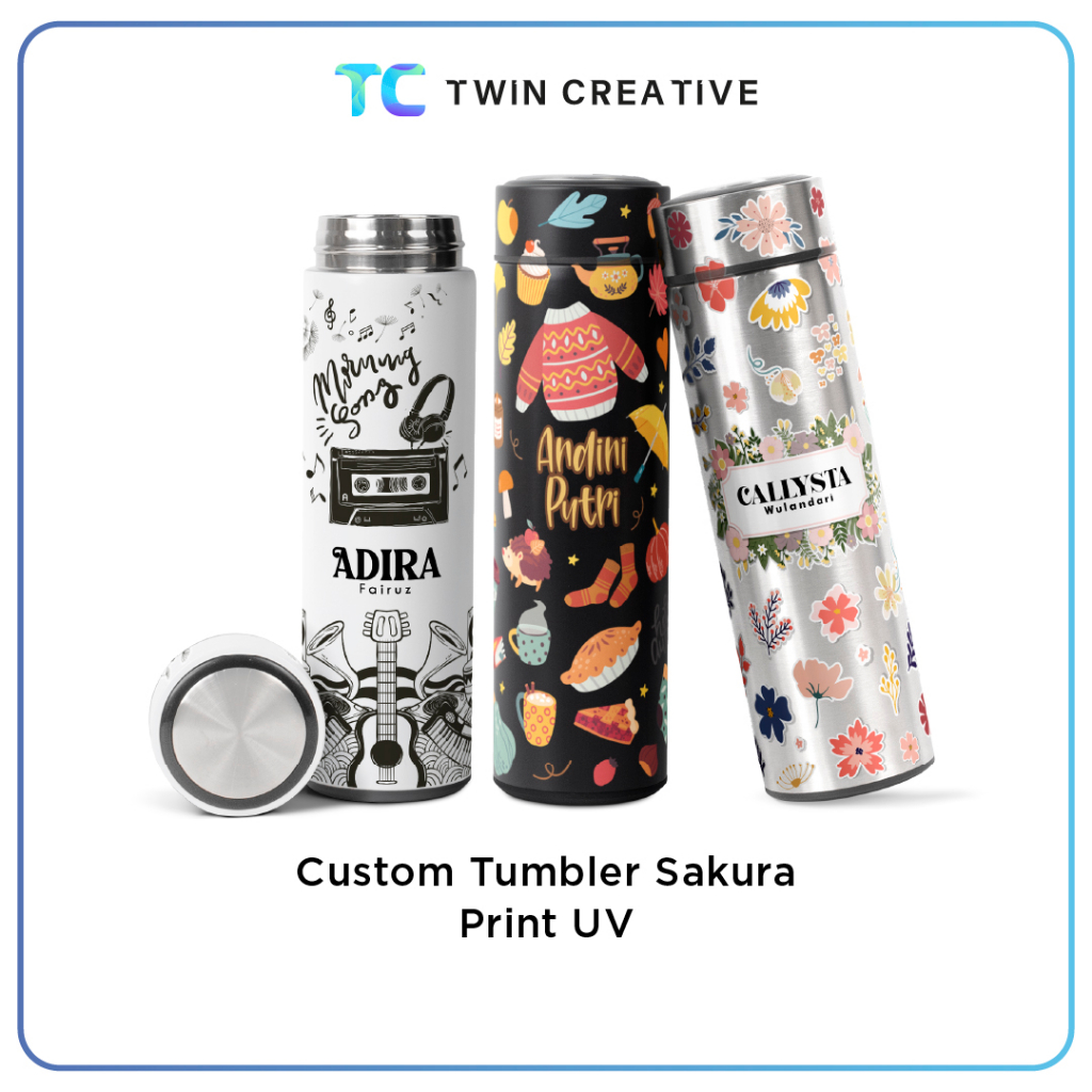 Jual Tumbler Sakura Termos Stainless 500ml Custom Print - Tumbler ...