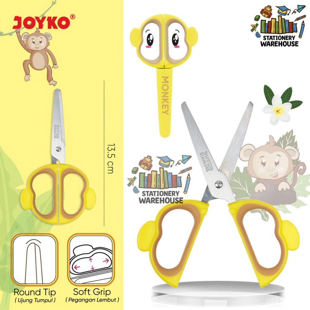 Jual Gunting Scissors Joyko SC-26 Monkey | Shopee Indonesia