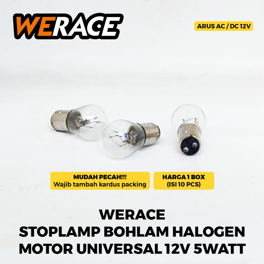 Jual WERACE Stoplamp Bohlam Lampu Stop Standar Halogen Motor Universal ...
