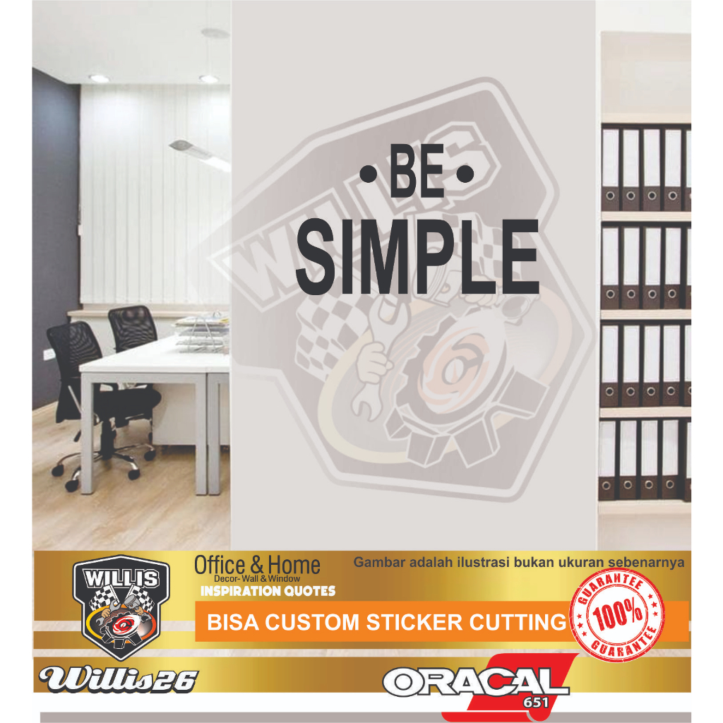 Jual Stiker Dinding Quotes Be Simple Wall Sticker Dekorasi Dinding ...