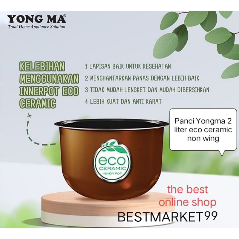 Jual Panci Teflon Inner Pot Magic Com Yong Ma Liter Non Wing Shopee Indonesia