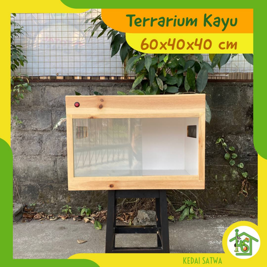Jual Terrarium Kayu Reptile Kandang Hewan Terrarium sulcata Bearded