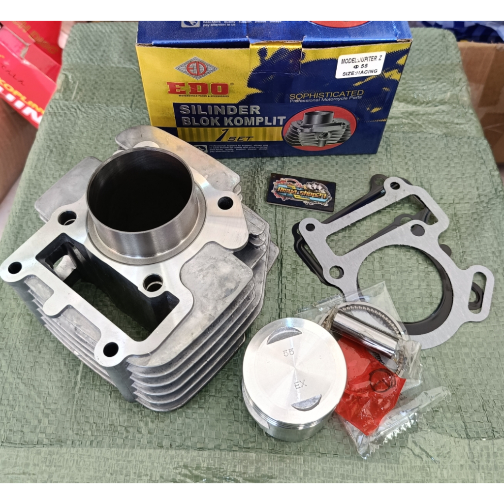 Jual Blok Bore up Jupiter z vega r crypton piston 55 mm edo racing