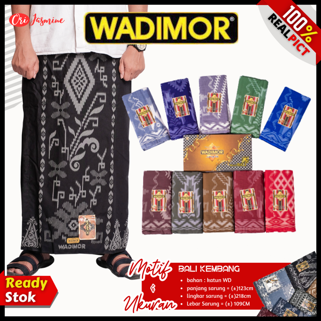 Jual Sarung Wadimor Motif Bali Kain Sarung Pria Tenun Tradisional