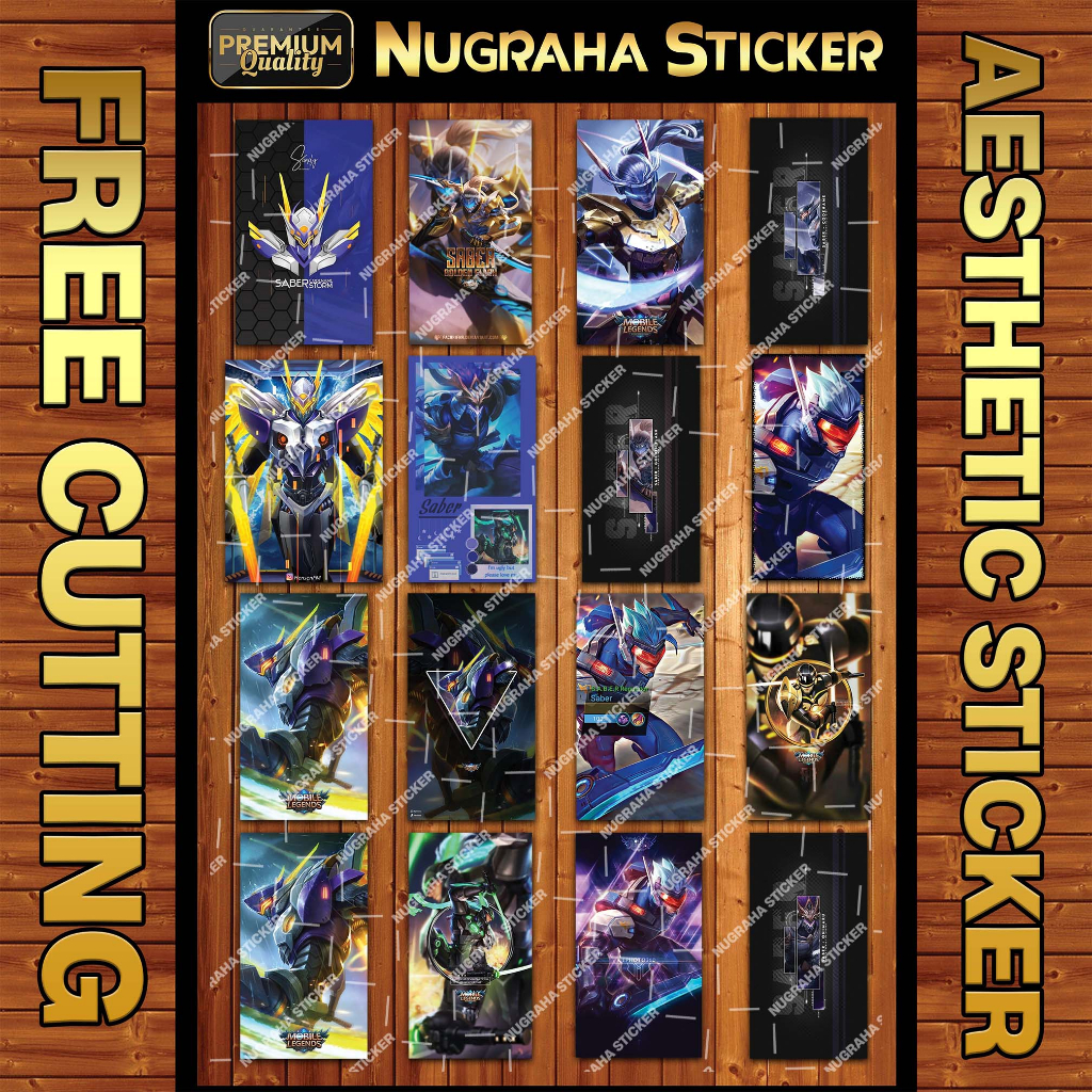 Jual (192 PCS) Sticker Saber MLBB (Sticker Mobile Legends) | Shopee ...