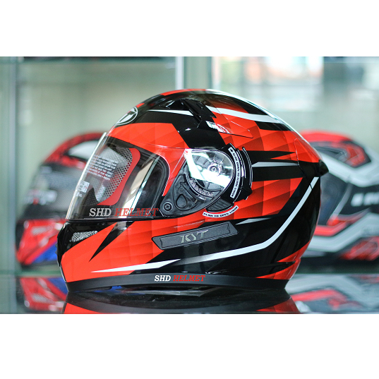 Jual Helm Full Face KYT K2R K2 Rider Diamond Black Red Merah Hitam ...