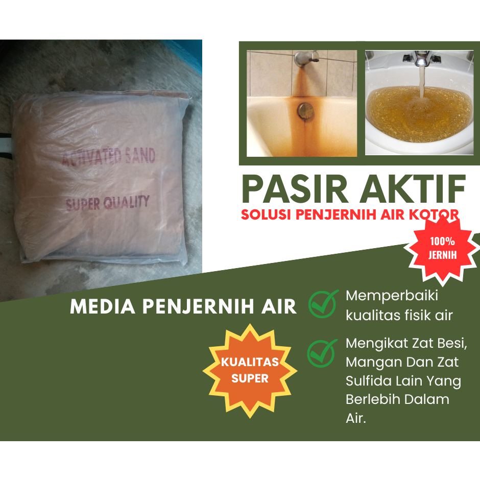 Jual Filter Penjernih Air Sumur Kolam Ikan Kotor Bau Besi Pasir Aktif