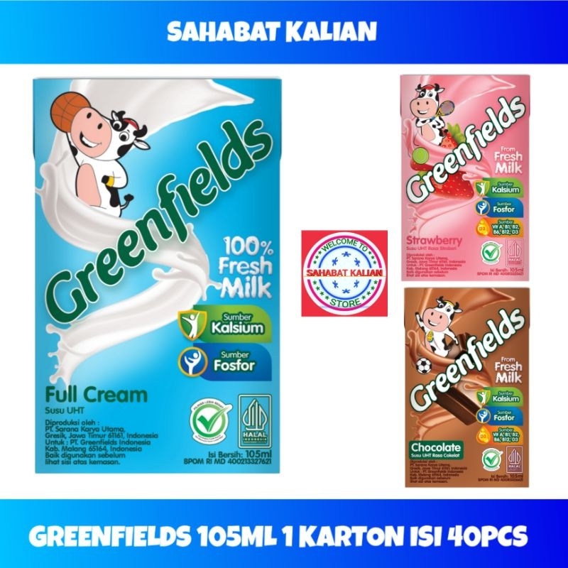 Jual Greenfields 105ml 1 karton isi 40pcs | Shopee Indonesia