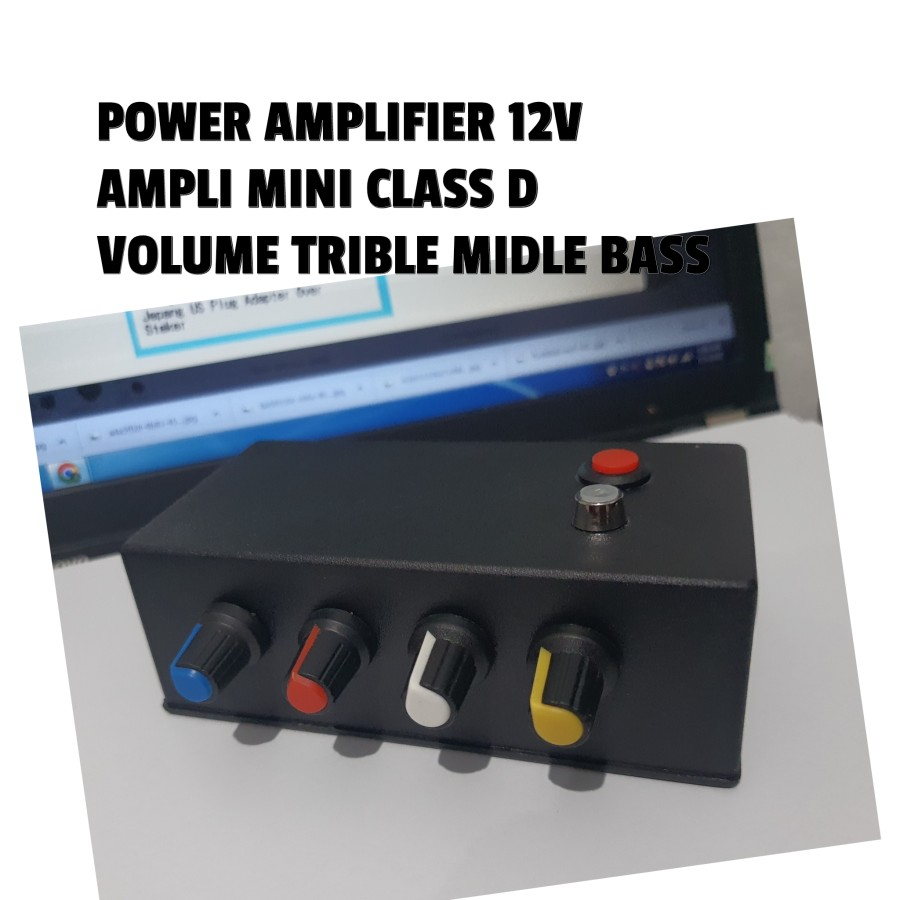 Jual AYABDG AEBDG POWER AMPLIFIER AMPLI MINI 12V VOLUME TRIBLE MIDLE ...