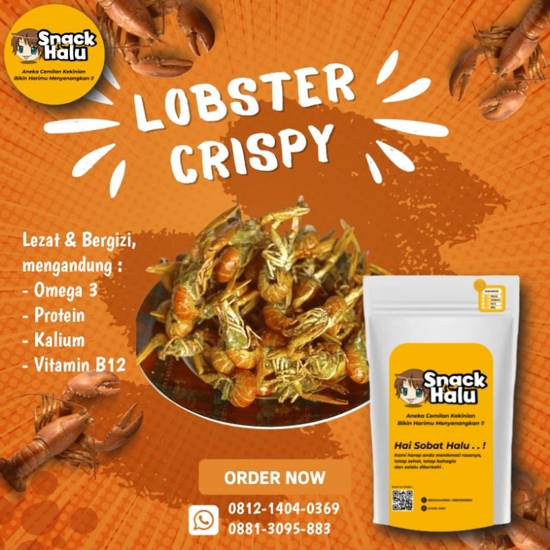 Jual Cemilan Sehat Baby Lobster Crispy 100g, Lobster Air Tawar Snack