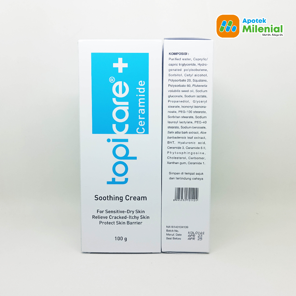 Jual TOPICARE PLUS CERAMIDE SOOTHING CREAM 100 GRAM / MENJAGA ...