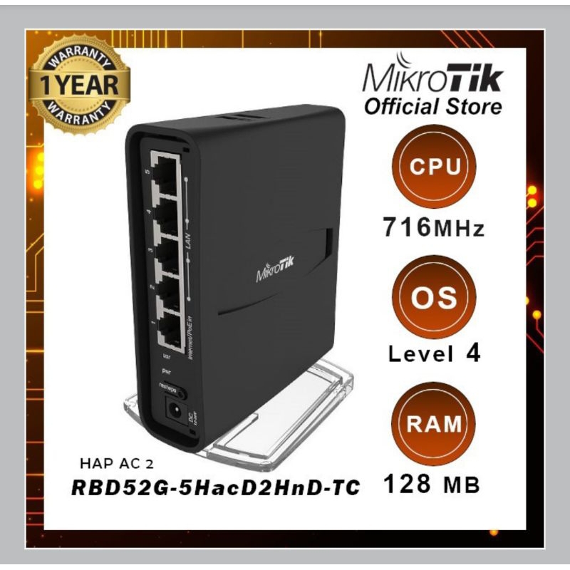 Jual MikroTik hAP ac2 RBD52G-5HacD2HnD-TC | Shopee Indonesia